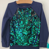 Size 4-5: Cat & Jack Blue Sequins Sweater