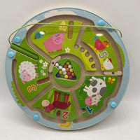Wooden Farm Magnetic Bead Maze