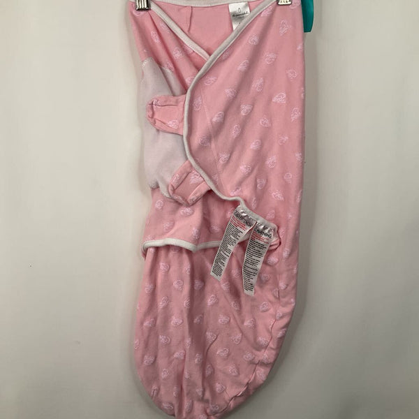 Size M/L: The Peanut Shell Pink Heart Swaddle