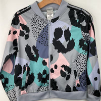 Size 16: Adidas Grey/Lavender/Blue All Over Print Zip-Up Jacket