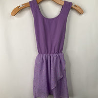 Size 12: Purple Bedazzled tank Leotard w/Skirt