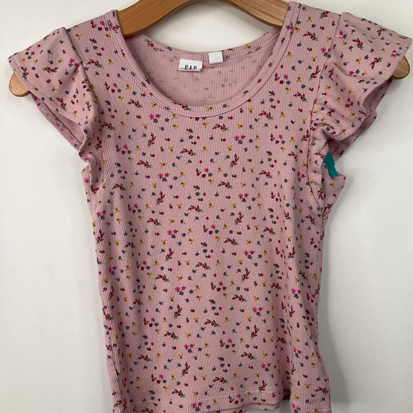 Size 12: Gap Pink Floral Shirt