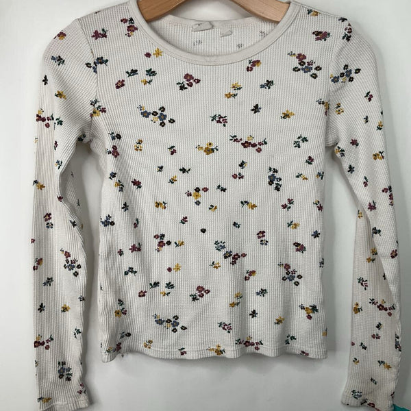 Size 14: Gap White Floral Long Sleeve Shirt