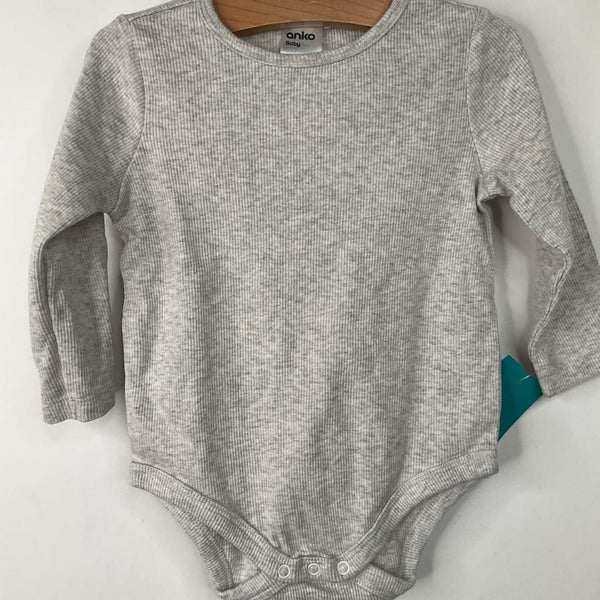 Size 6-12: Anko Baby Grey Ribbed Onesie