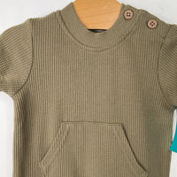 Size 3m: Pl.Baby Green Short Sleeve Romper