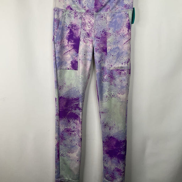 Size 10-12: Nike Purple "Paint Splatter" Leggings