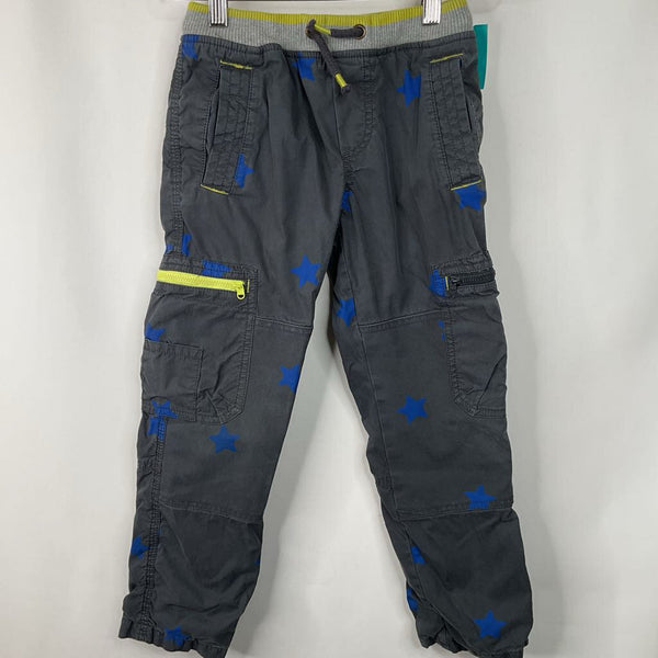 Size 7: Mini Boden Grey Blue Stars Lined Pull On Pants