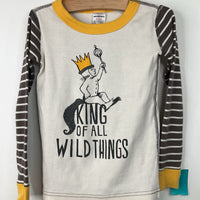 Size 5 (110): Hanna Andersson White Brown Where Things 2pc Pjs