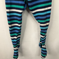 Size 18-24m: Primary Blue White Striped 1pc Pjs