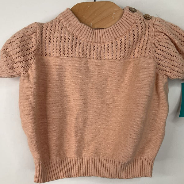 Size 3-6m: Jessica Simpson Pink Knitted Short Sleeve Sweater