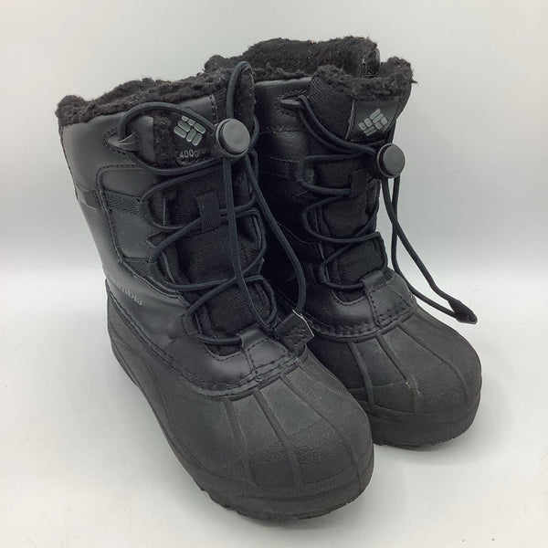 Size 12: Columbia Black Toggle Strap Insulated Snow Boots