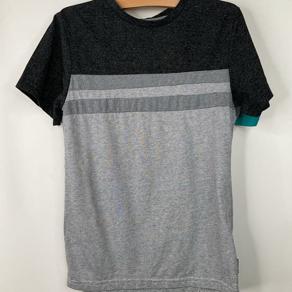 Size 7: Ocean Current Grey Striped T-Shirt