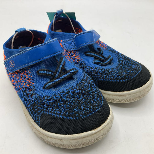 Size 6: Stride Rite Blue/Orange Velcro Shoes