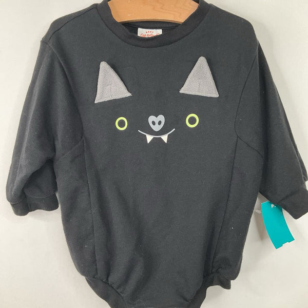 Size 12m: Cat & Jack Black Bat Cozy Long Sleeve Onesie