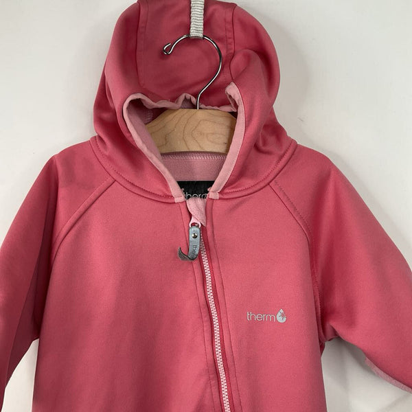 Size 6-12m: Therm Pink Fleece Lined Rain Suit
