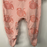 Size 3-6m: Kate Quinn Pink Apple Print 1pc Footy PJs