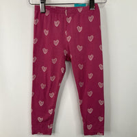 Size 2: Splendid Pink Hearts Leggings