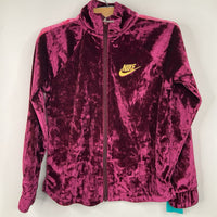 Size 4-5: Nike Pink Velour Zip-Up Coat