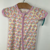 Size 2: Little Sleepies Pink Rainbow 1pc Shorty PJs