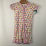 Size 2: Little Sleepies Pink Rainbow 1pc Shorty PJs