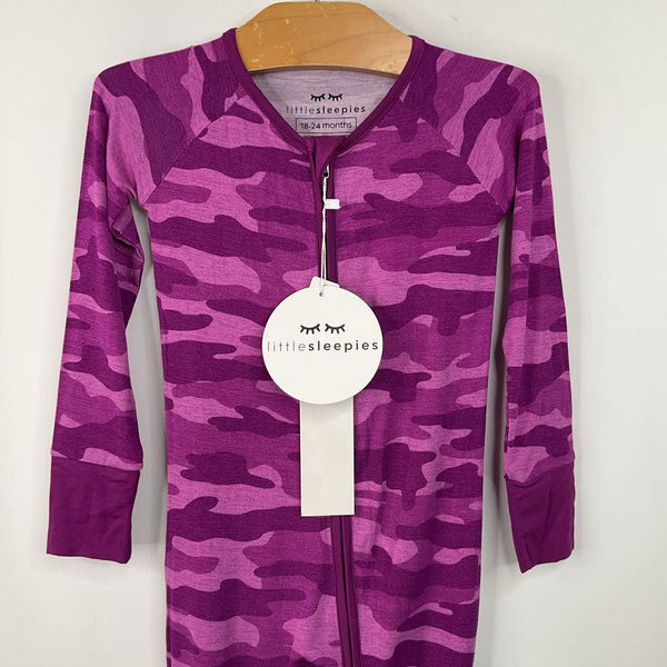 Size 18-24m: Little Sleepies Purple Camp 1pc PJs -NEW W/Tag