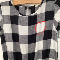 Size 5: Tucker + Tate Black/White Checkered Short Sleeve Romper
