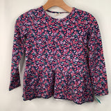 Size 10: Crewcuts Blue/Pink Floral Long Sleeve Shirt