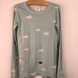 Size 10 (140): Hanna Andersson Blue Swan 2pc PJs