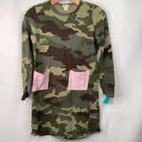 Size 10: Crewcuts Green Camo Long Sleeve Dress