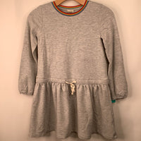 Size 10: Crewcuts Grey/Rainbow Cozy Long Sleeve Dress