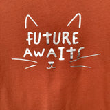 Size 8-10: H&M Orange "Future Awaits" Long Sleeve Shirt