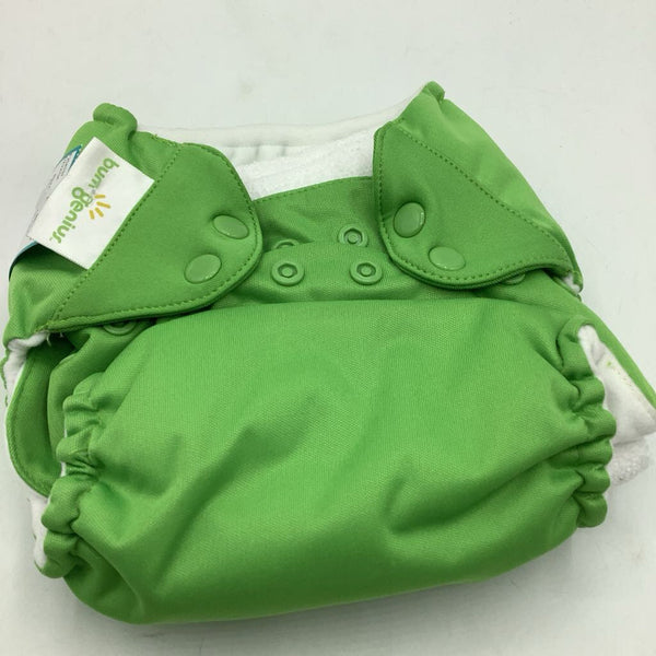 Size O/S: Bum Genius Green Adjustable Snap Diaper