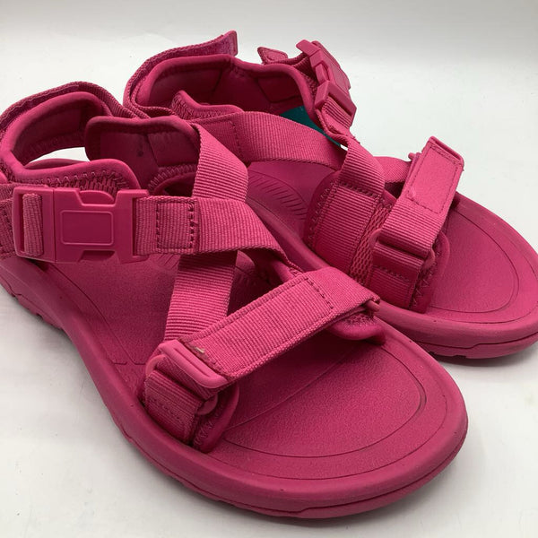 Size 7Y: Teva Pink Velcro Strap Sandals