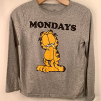Size 10: Gap Grey "Mondays" Grey Garfield Long Sleeve Shirt