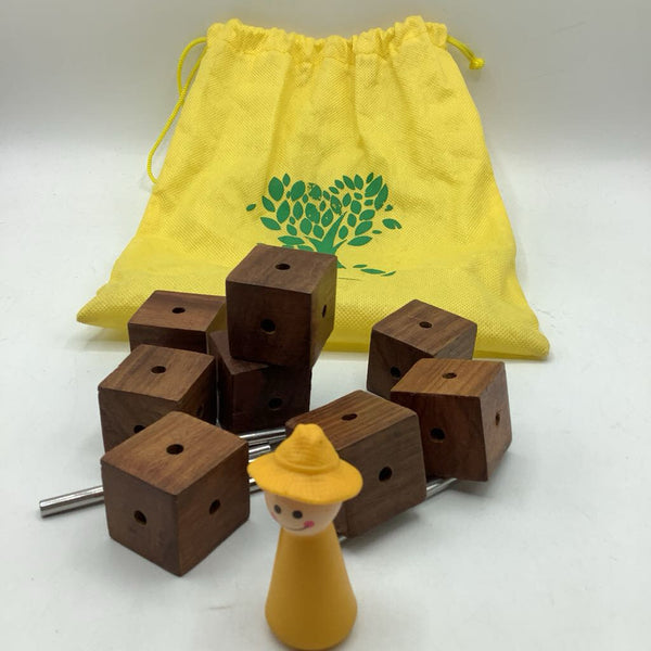 Bag Of Wooden Building Blocks & Stakes