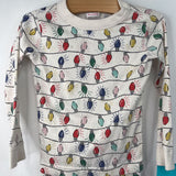 Size 4 (100): Hanna Andersson White Christmas Lights 2pc PJs