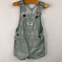 Size 18m: Osh Kosh B'Gosh Green Floral Shortalls