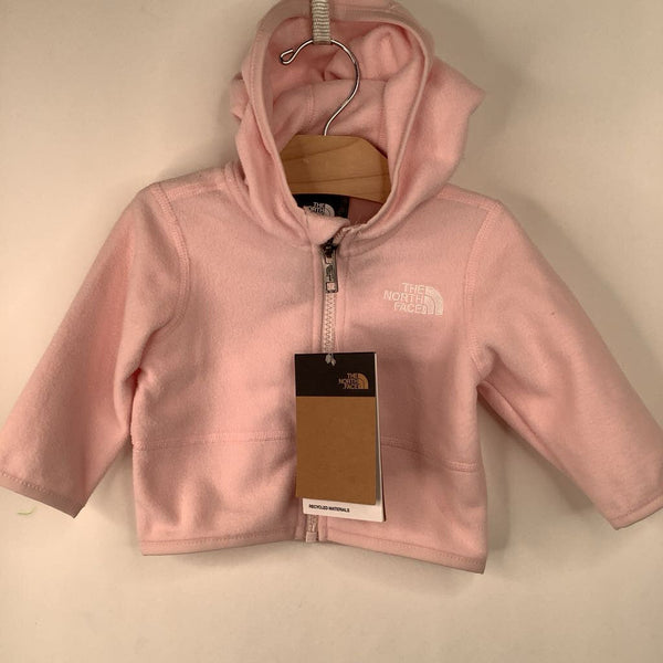 Size 0-3m: The North Face Pink Zip-Up Fleece Coat- NEW W/Tag