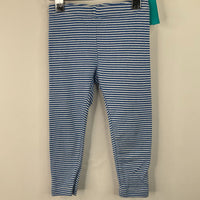 Size 2: Tea Blue/White Striped Leggings