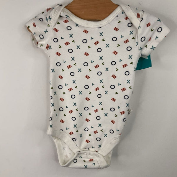 Size NB: Tiny Kind White/Colorful Math Symbols Onesie