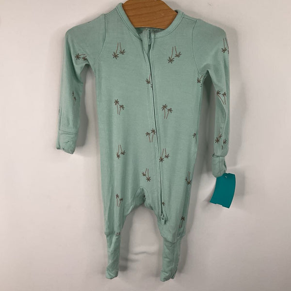 Size NB: Purely Soft Green Trees 1pc Footy PJs