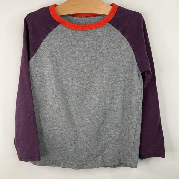Size 6-7: Boden Grey/Purple Long Sleeve Shirt
