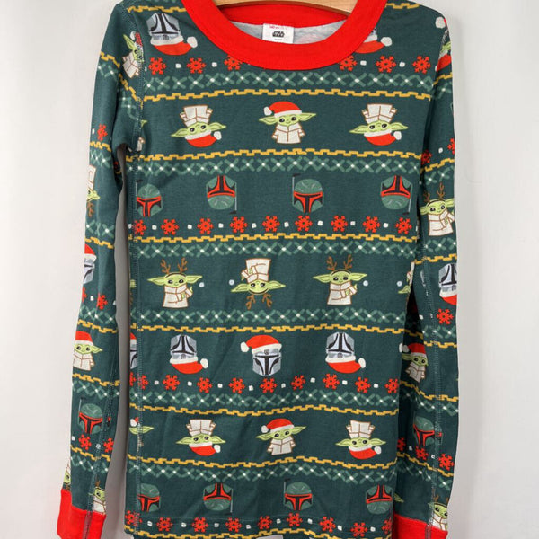 Size 10 (140): Hanna Andersson Green Holiday Star Wars 2pc PJs