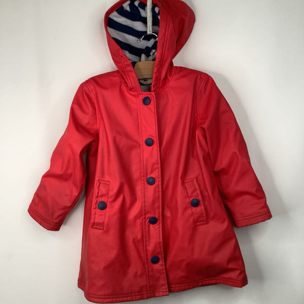 Size 5: Hatley Red Button-Up Rain Coat