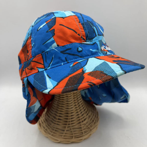Size S: Columbia Blue/Orange Leaves Sun Hat