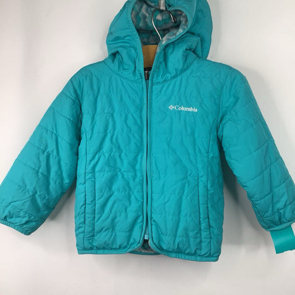 Size 3: Columbia Blue Fleece Lined Reversible Coat