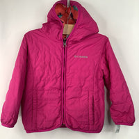 Size 4: Columbia Pink Fleece Lined Reversible Coat