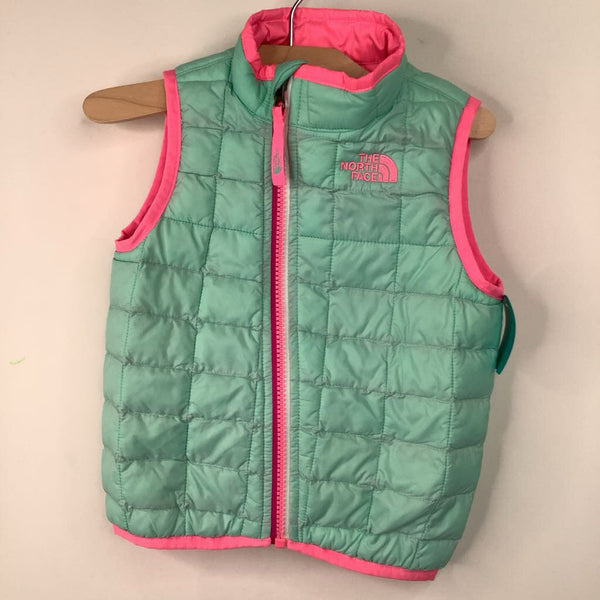 Size 18-24m: The North Face Blue/Pink Zip-Up Puffer Vest