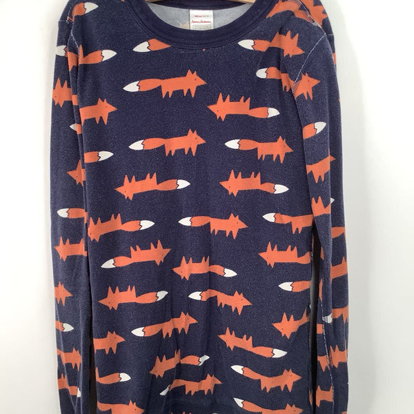 Size 14 (160): Hanna Andersson Blue Fox Print 2pc PJs