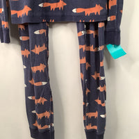 Size 14 (160): Hanna Andersson Blue Fox Print 2pc PJs